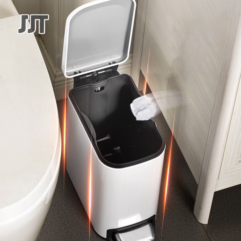 garbage can trash can 6L storage bucket trash can Garbage storage bin bathroom trash can Stainless steel material Pedal trash can ราคา 610 บาท*ส่งฟรี