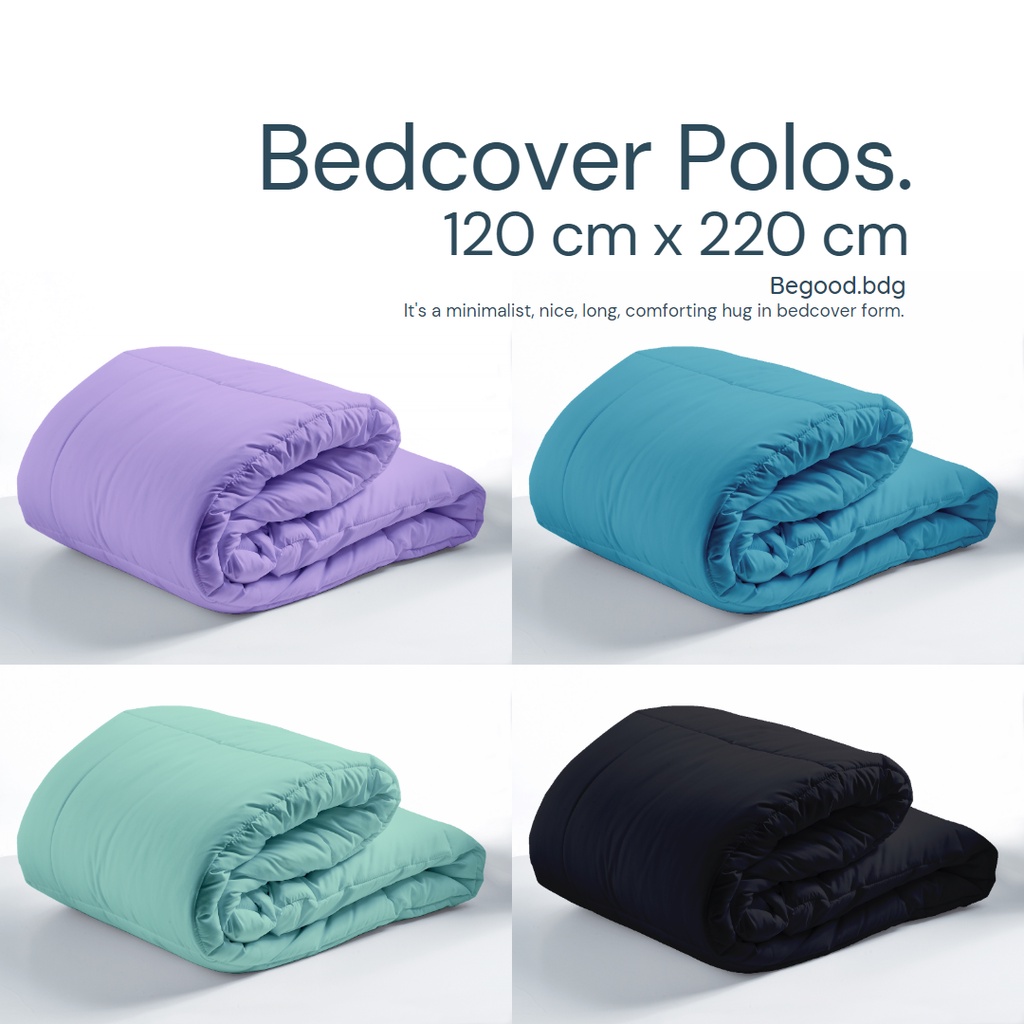 Bedcover Single Begood.bdg 120x220 - Pastel Premium Ukuran Single - Bedcover Plain Only - Aesthetic