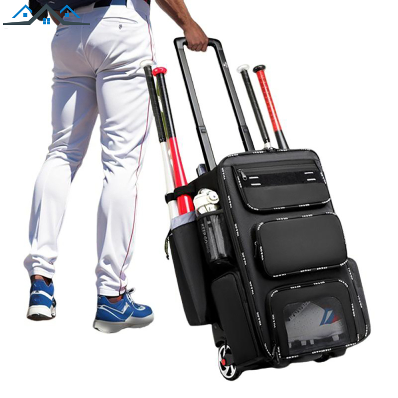 Rolling Baseball Bag Wheeled Softball Bag With Fence Hook Sunglasses And Shoes Compartment Large Capacity Backpack For Helmet ราคา 6,296 บาท*ส่งฟรี