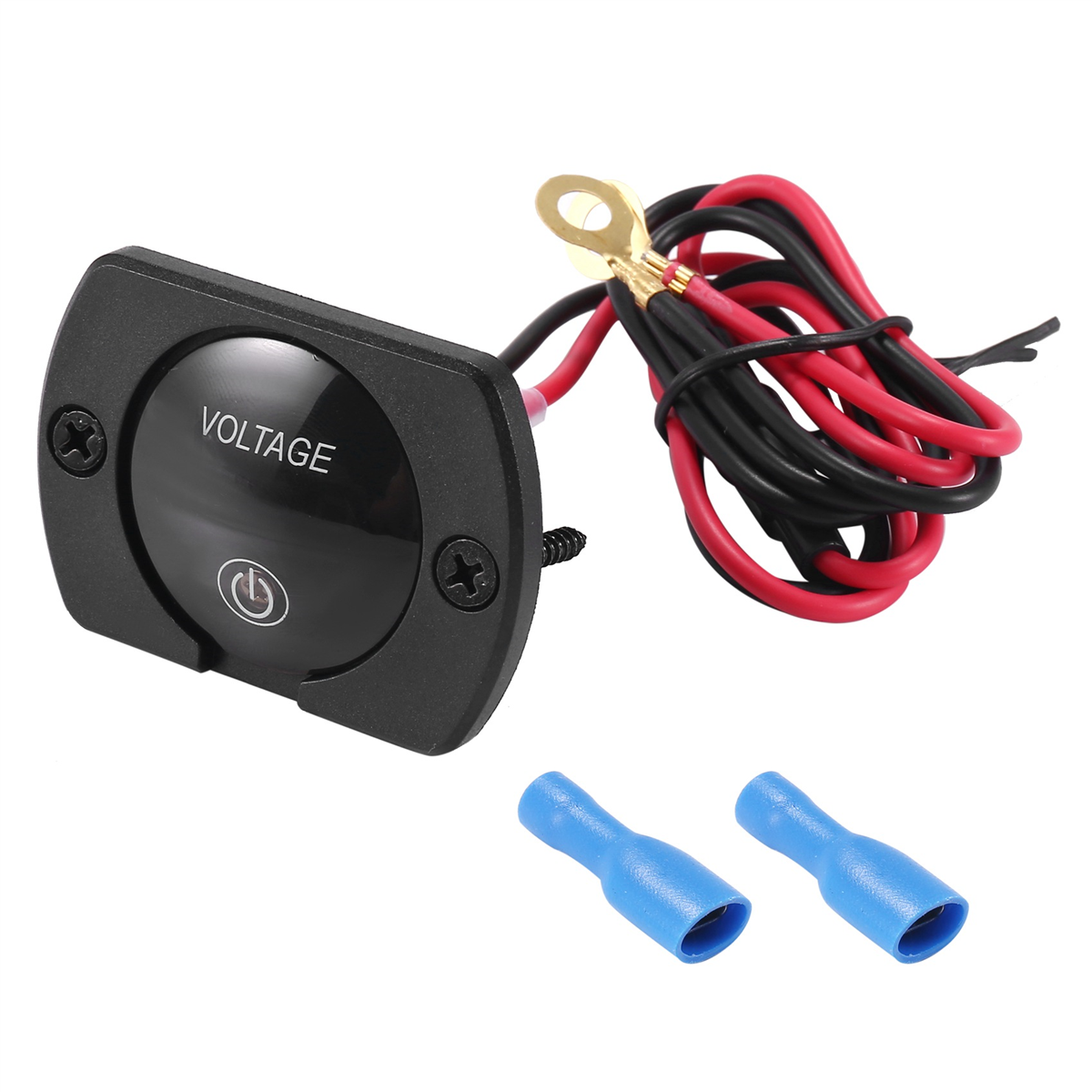 12V Voltage Gauge with Contact Switch Digital Display DC12V 24V Waterproof Voltmeter Panel for Boat Marine Truck ATV UTV