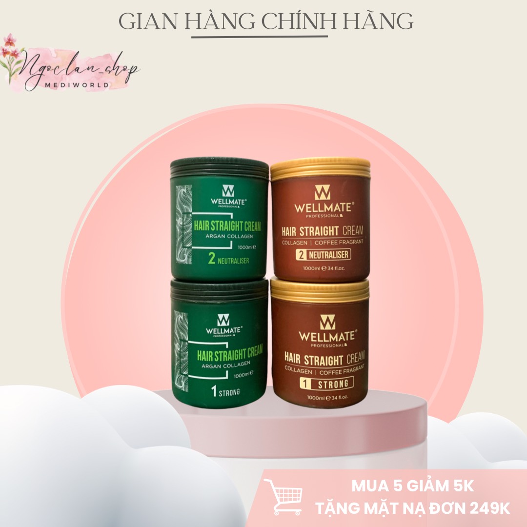 Thuốc Duỗi Tóc Cà Phê Siêu Mượt Wellmate - Chính Hãng