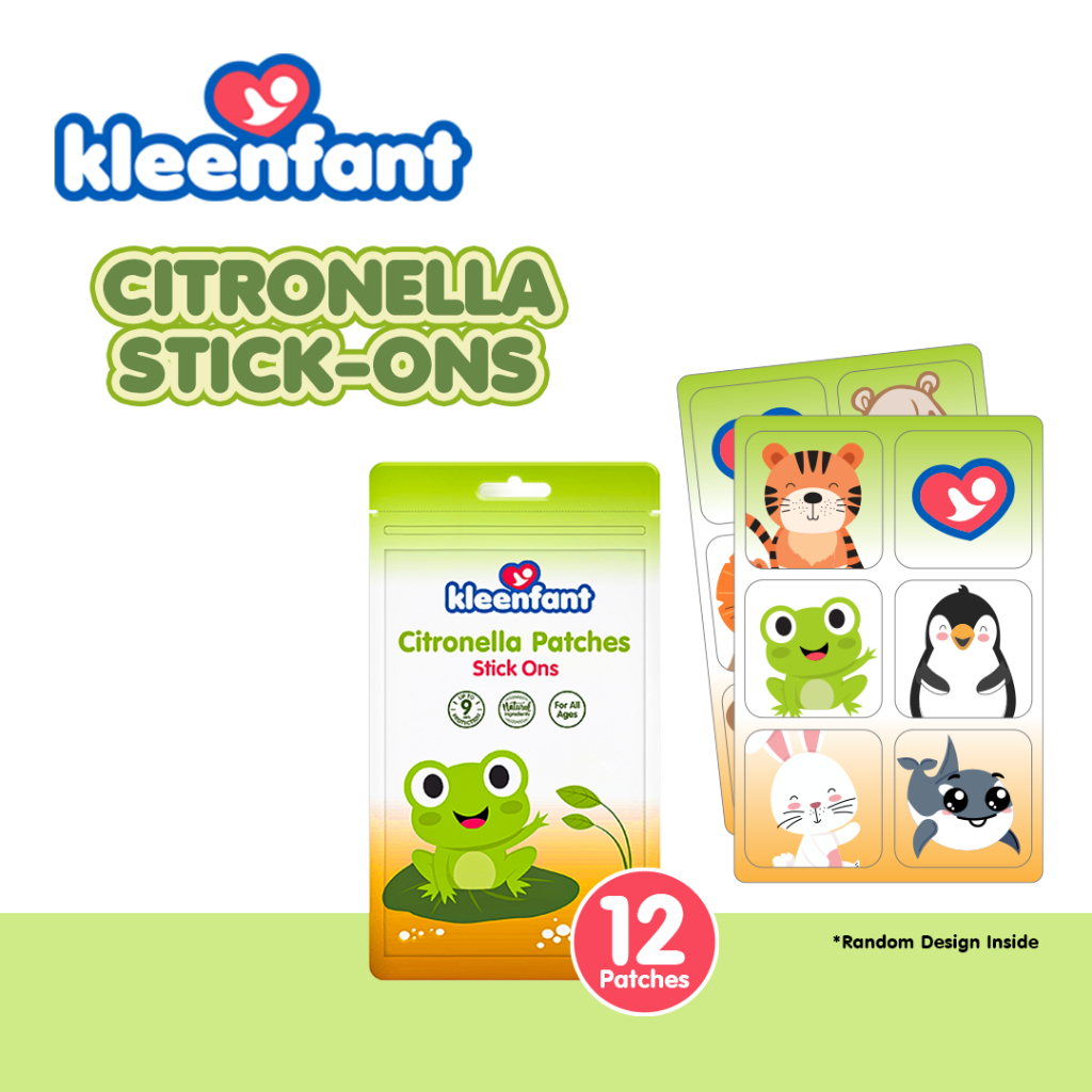 Kleenfant Citronella Collection Spray Lotion and Stick-On Patches Hypoallergenic Non-Sticky