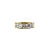 18K Yellow Gold Lady Ring with Diamonds 11011NP004671