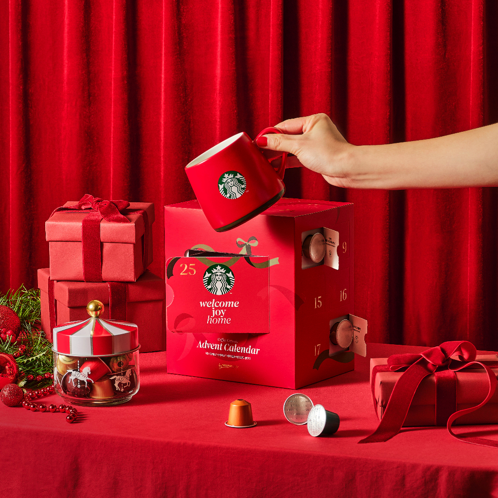 Cà phê viên nén Starbucks NESPRESSO Advent Calendar, 24 viên/hộp Phiên bản Ly giới hạn mùa Xmas