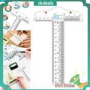 OKDEALS Transparent T-Square Ruler, 6" Inch Metric Graduated T-Ruler