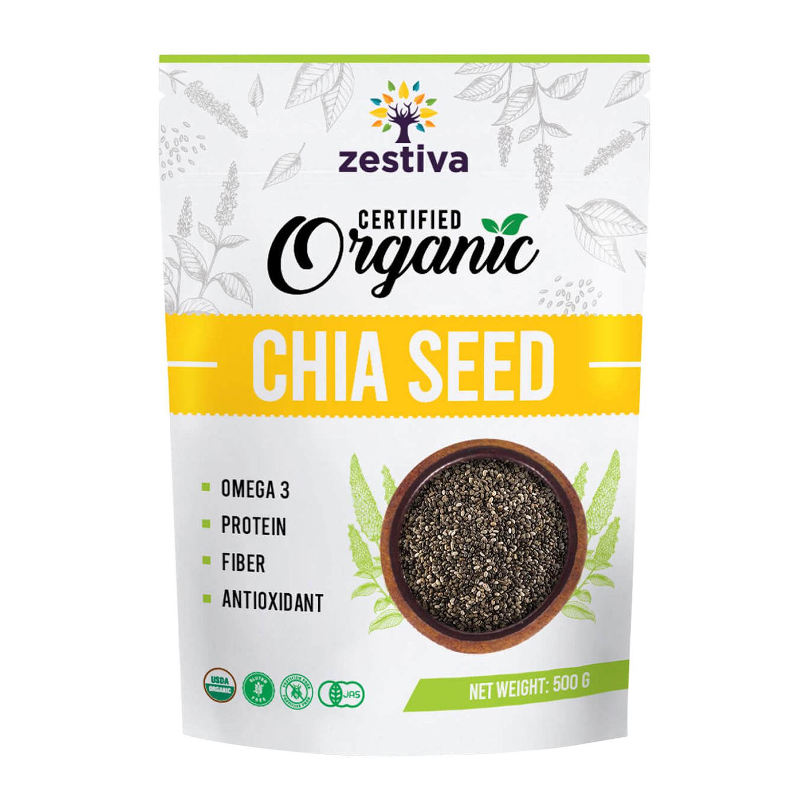 Zestiva Organic Black Chia Seeds 500G | Lazada Singapore