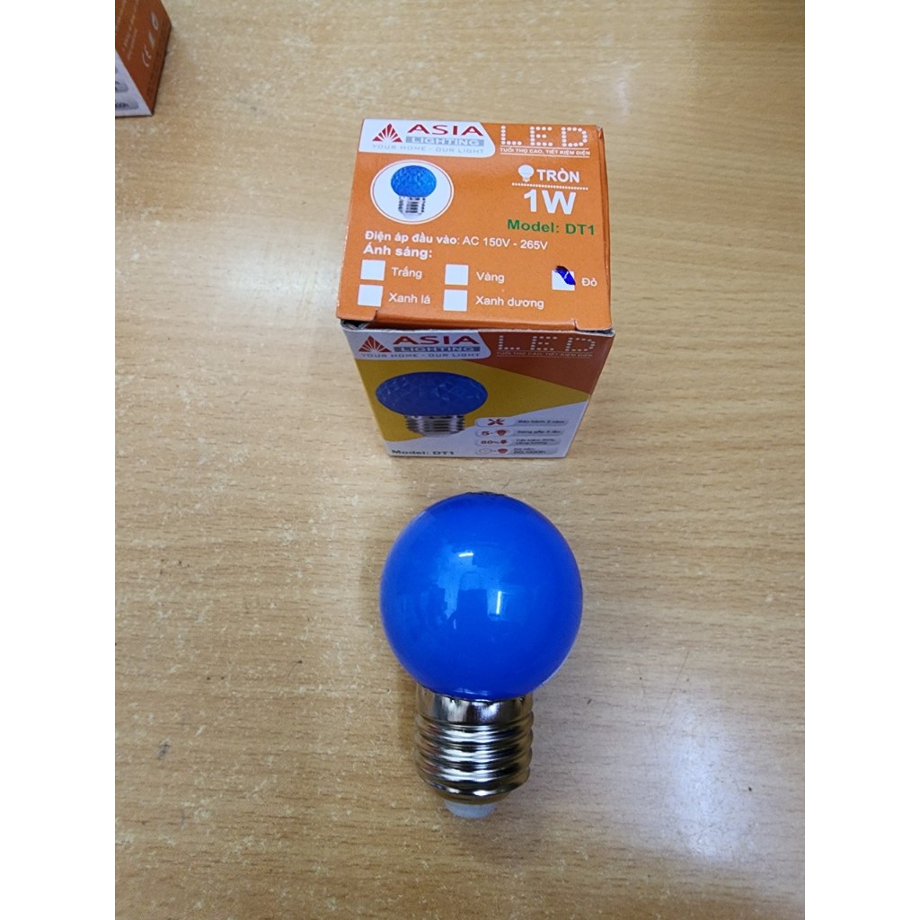 bóng trang trí 1w asia các màu bảo hành 2 năm đổi mới