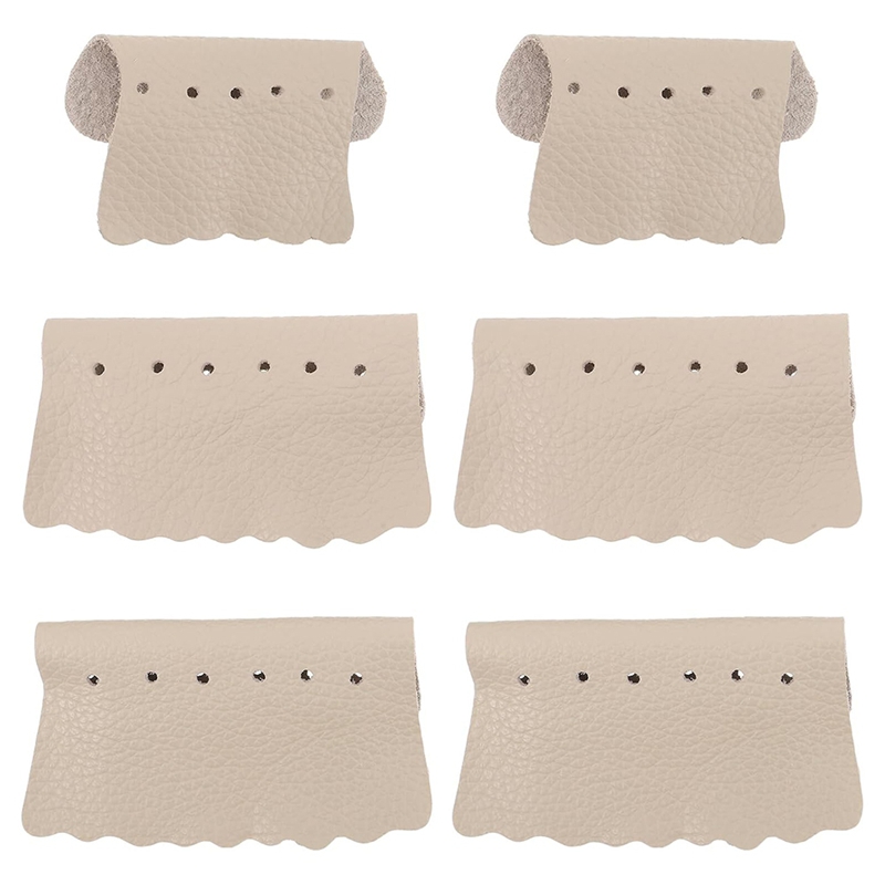 [Lapurer]6Pcs Pool Table Corner Protectors with Grey-White Leather Pockets for Enhanced Billiard Stability