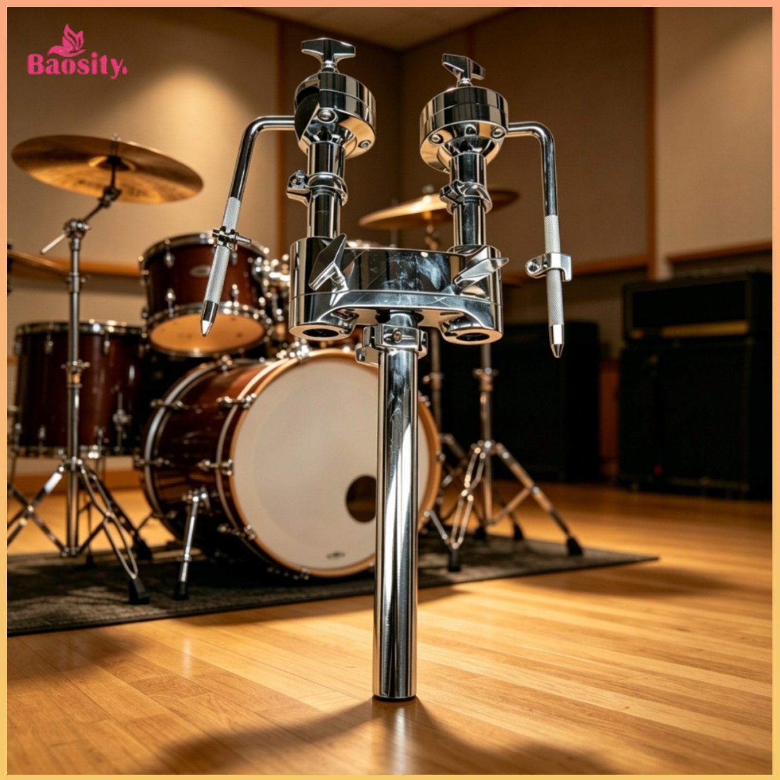 หนังสือส่งเสริมการเรียนรู้ พัฒนาตนเอง หนังสือและเครื่องดนตรี Baosity Chrome Drum Mounting Bracket ตัวยึดแบบเพอร์คัชชันแบบขัดเงา ฮาร์ดแวร์ที่ปรับได้ ทนทานสำหรับมือกลอง ราคา 17,976 บาท*ส่งฟรี