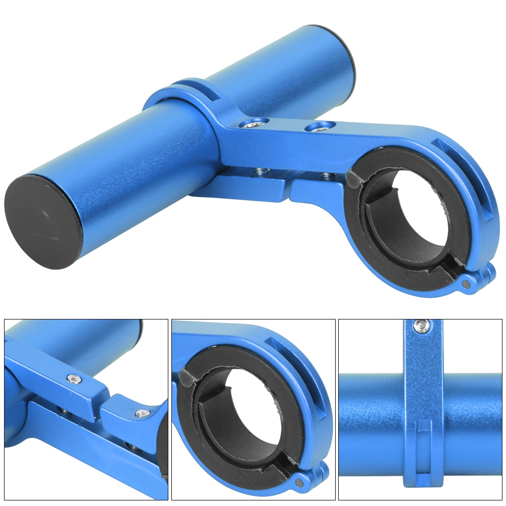 Cuifati giá gắn lên tay lái mở rộng giá gắn thêm vào ghi đông xe đạp 14lbs/6kg Khả năng chịu tải khung cho xe gắn máy (Màu Xanh)
