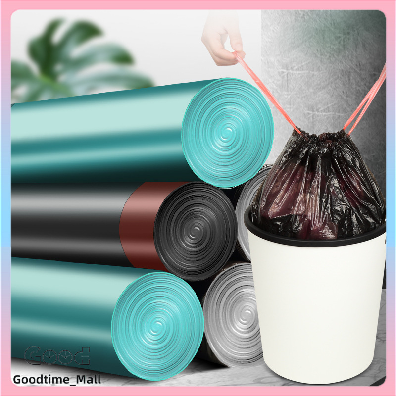 ถุงขยะ 45x50 ซม. 1 ม้วนมี 15 ใบ เนื้อเหนียว ไม่สกปรก ถุงขยะอเนกประสงค์ ถุงขยะแบบม้วน พร้อมสายคล้อง ถุงขยะแบบมีเชือกรูด ราคา 8 บาท*ส่งฟรี