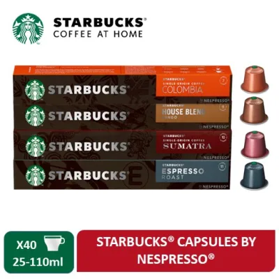 Starbucks by Nespresso Coffee Capsules/ Coffee Pods Assortment Bundle (4 Flavors) [Expiry Apr-Jun 2022]