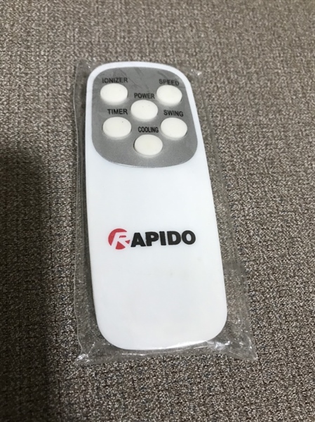 Điều khiển remote từ xa Quạt hơi nước Rapido Turbo 9000D chính hãng  - tặng kèm pin