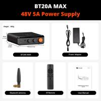 Fosi Audio BT20A MAX Stereo Power Amplifier 300W x 2 Hi-Fi Audio Amp with PFFB Technology LDAC Bluetooth 6.0 Dual Independent Power Supply Remote Control Perfect for 2.1 Systems & Home Audio