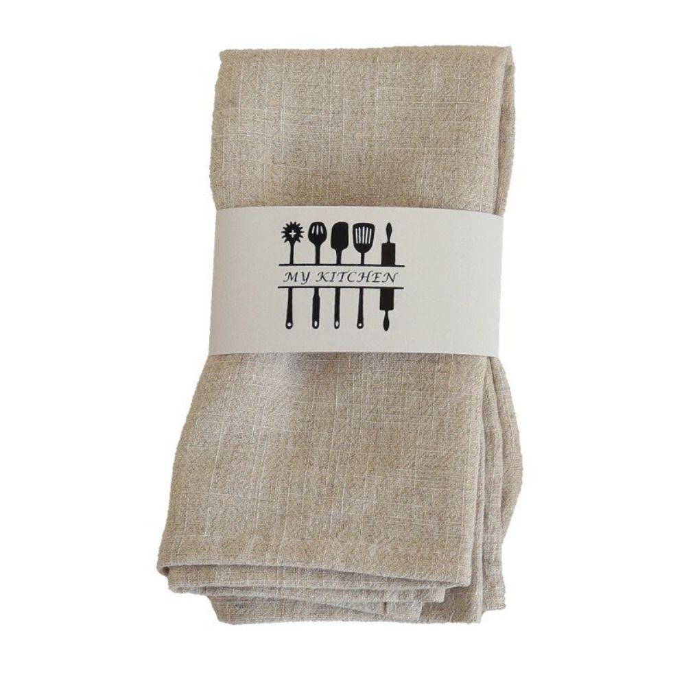 ZM6J3J Tái sử dụng Khăn ăn vải lanh cotton Mềm Trang trí bàn Khăn trà Đa năng Hoài cổ Tấm lót đĩa Tiệc - 8