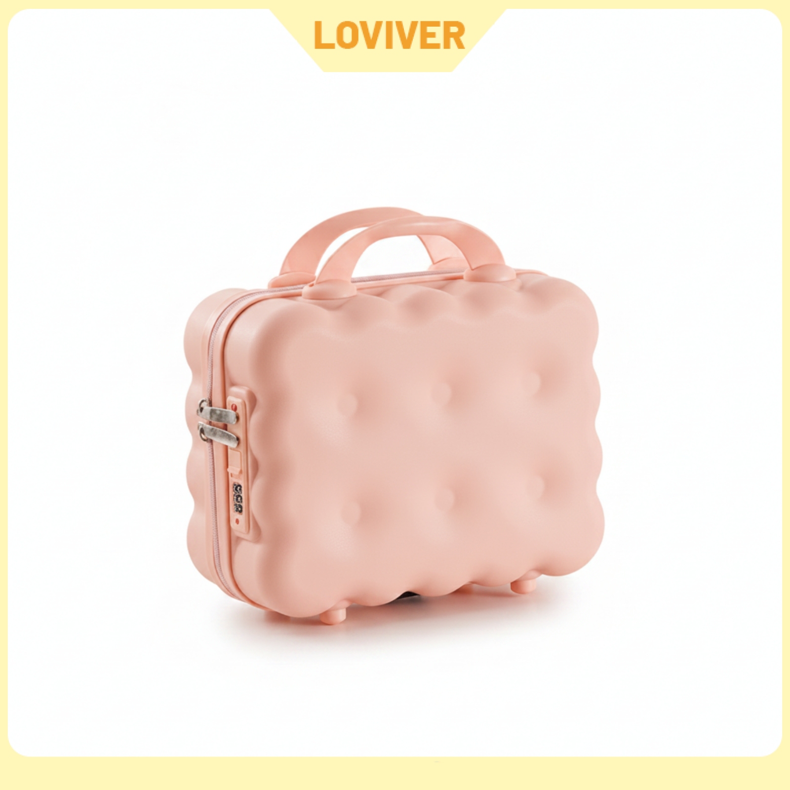 LOVIVER Glossy Cosmetic Case with Lock Portable Hardhard-Shell Container Lightweight Suitcase with Handle Organized for Nail Artists, Salon ราคา 11,910 บาท*ส่งฟรี