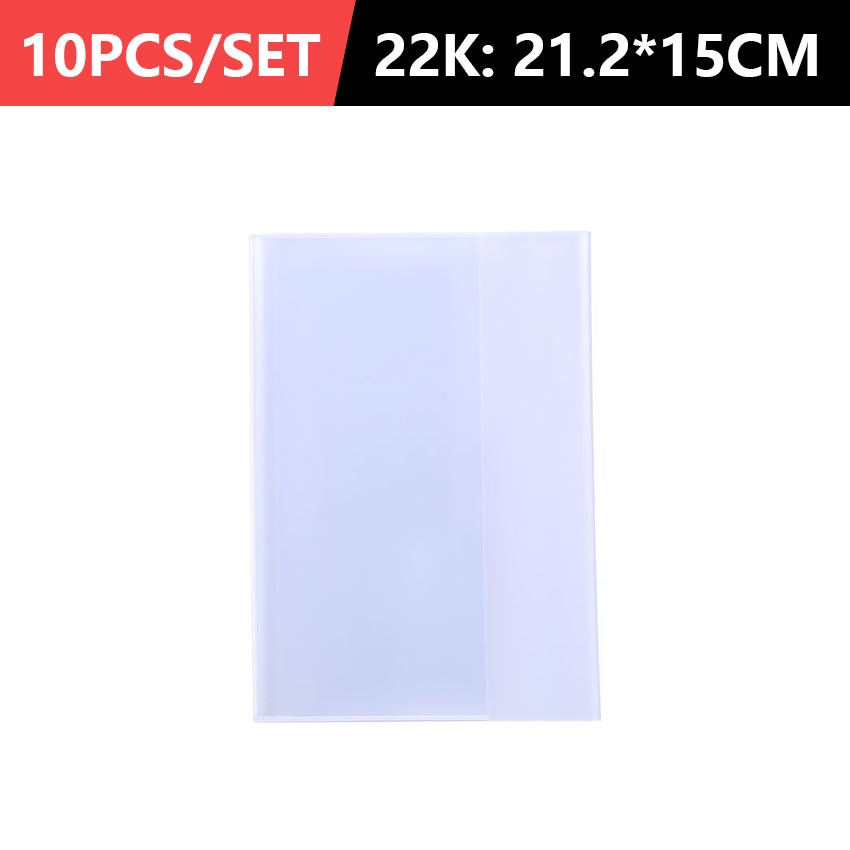 10 Lembar Sampul Buku Plastik A4 16K 22K Self Adhesive Film Pelindung Buku Transparan Book Cover Waterproof