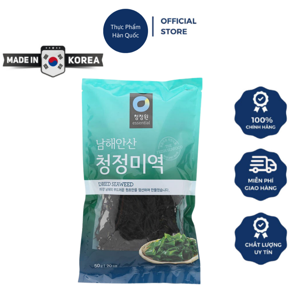 Rong biển nấu canh Hàn quốc (50g - 100g ) - Hàng nhập khẩu Hàn Quốc Đã sấy khô