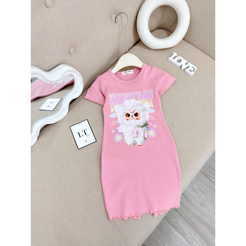 Váy đầm bé gái H42 váy body Baby Three cotton cho bé gái