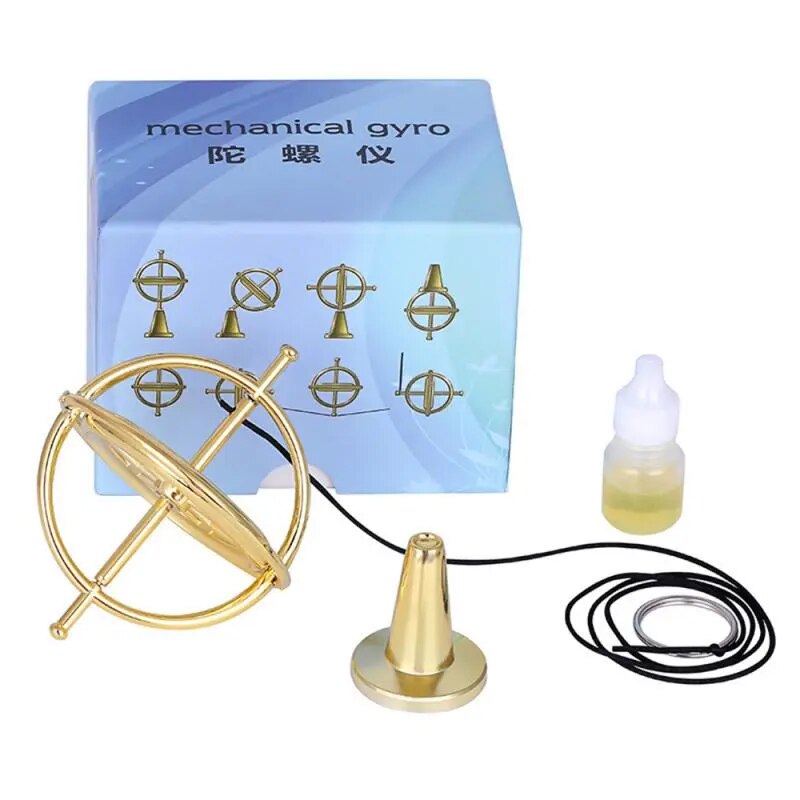Newest Creative Finger Gyro Decompression Gyroscope Scientific Relieve Stress Toy Improve Children's Attention Classic Toys