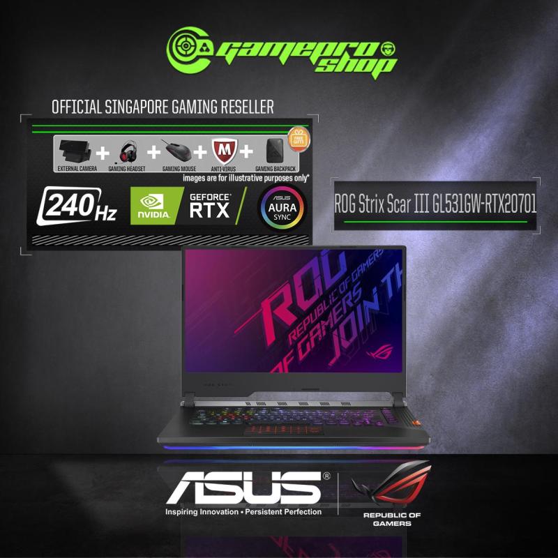 9th Gen ASUS ROG Strix SCAR III GL531GW - RTX 2070 ( I7-9750H / 16GB / 1TB SSD ) 15.6 WITH 240Hz GAMING LAPTOP *11.11 PROMO*