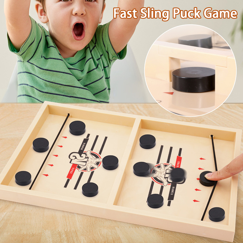 Fast Sling Puck Game Hockey Board Family Game Funny Family Home Games with