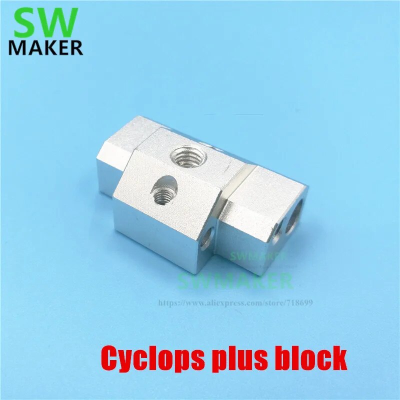 1Pcs Cập Nhật Cyclops Cộng Với Đa Đùn Khối nhiều màu 2 Trong 1 Ngoài J Đầu Khối Màu Đen/Bạc Cho 3D Máy In Hotend Các Bộ Phận