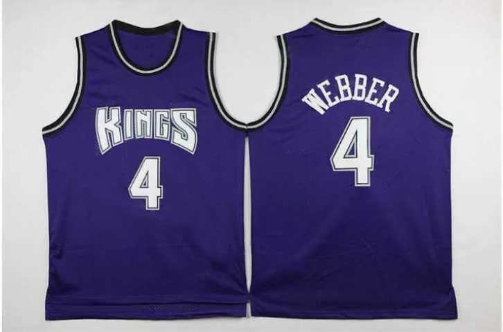 High Quality】Men's New Original NBA Sacramento Kings #16 Peja Stojakovic  Icon Edition Jersey Heat-pressed Purple