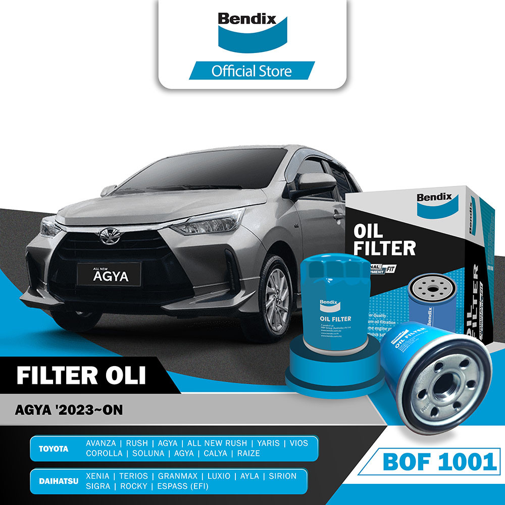 Bendix Filter Oli Saringan Oli Mobil Toyota Agya 2023-On - BOF1001 Harga 42,300 rupiah*Gratis Ongkir