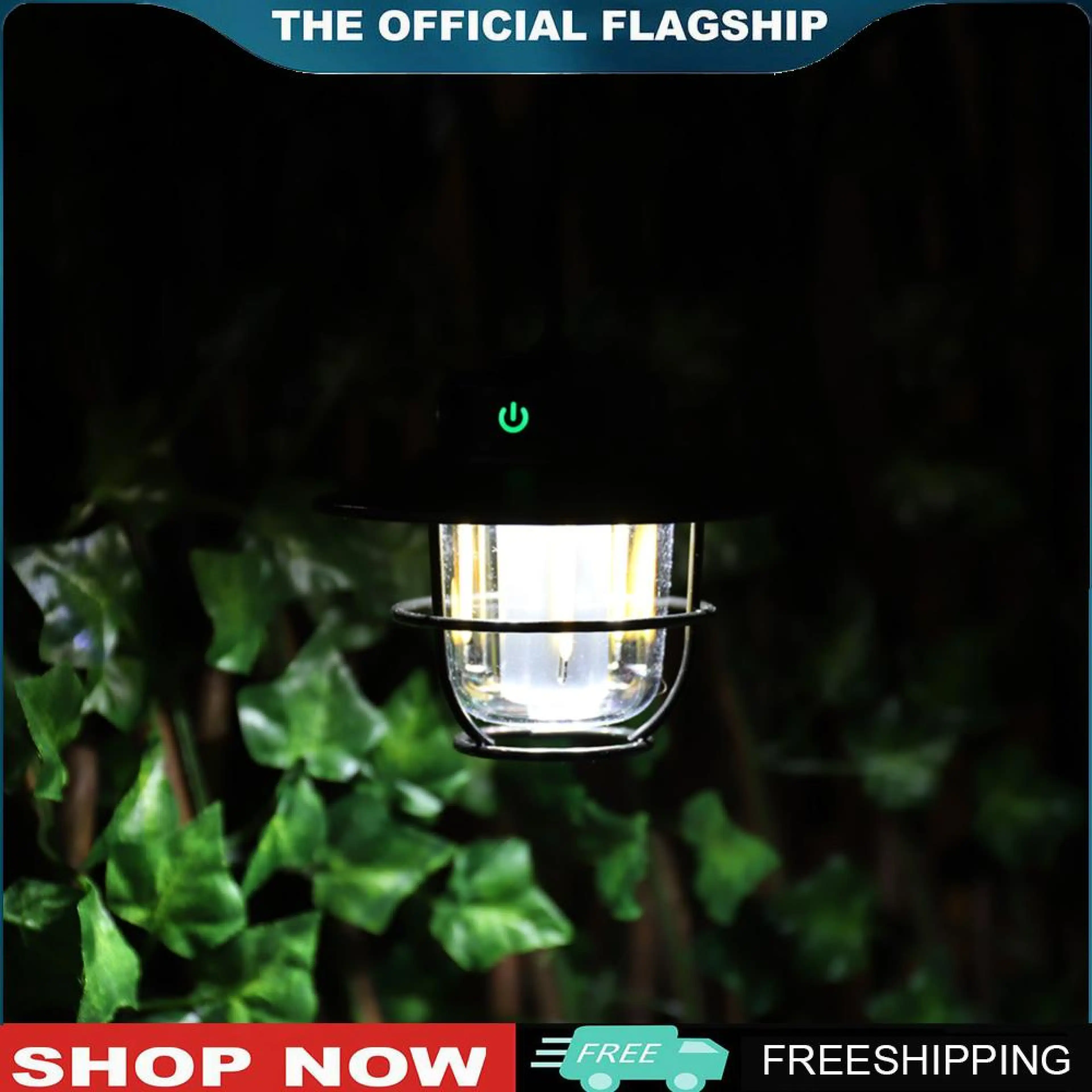 【New Arrival】 Outdoor Camping Light IPX4 Waterproof LED Portable Lamp Type-C Charging Hanging Ambient Light 4 Gear Camping Lantern Stepless Dimming for Fishing BBQ