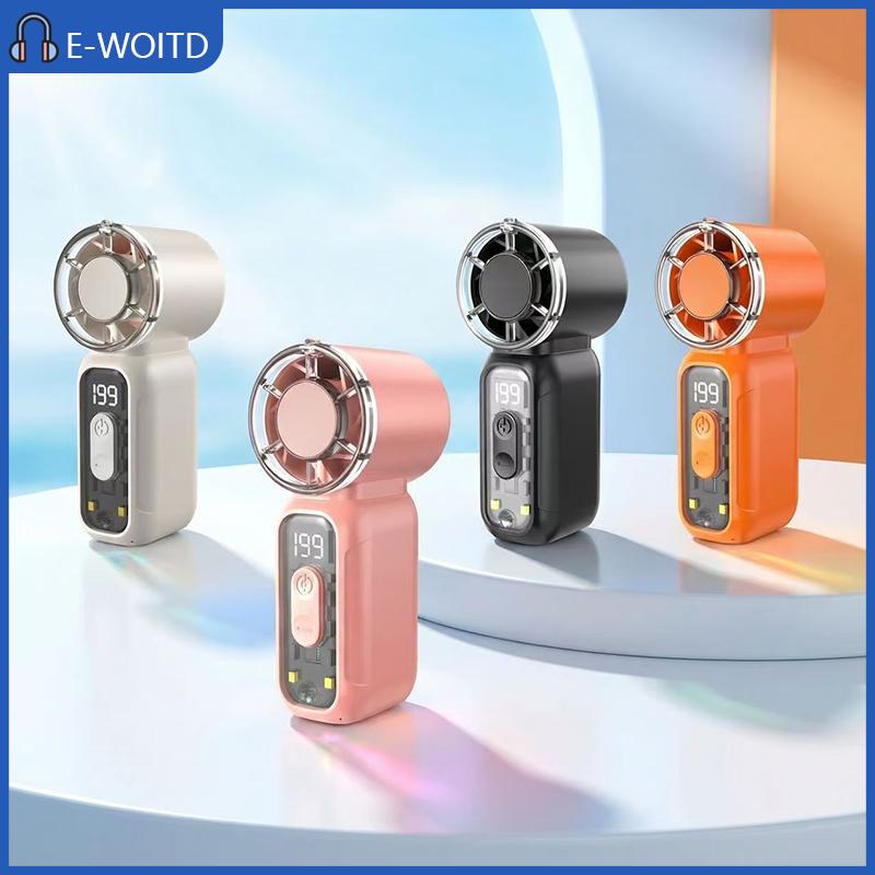 【E-WOITD】 พัดลมพกพาขนาดเล็ก USB ชาร์จได้พร้อมจอแสดงผล LED พกพาสะดวกสำหรับการเดินทางและสำนักงาน ราคา 108 บาท*ส่งฟรี