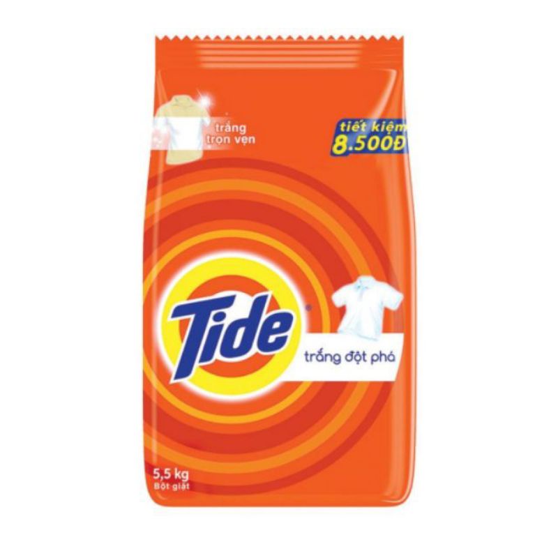 BỘT GIẶT TIDE 5.5KG TRẮNG ĐỘT PHÁ/HƯƠNG DOWNY 5kg