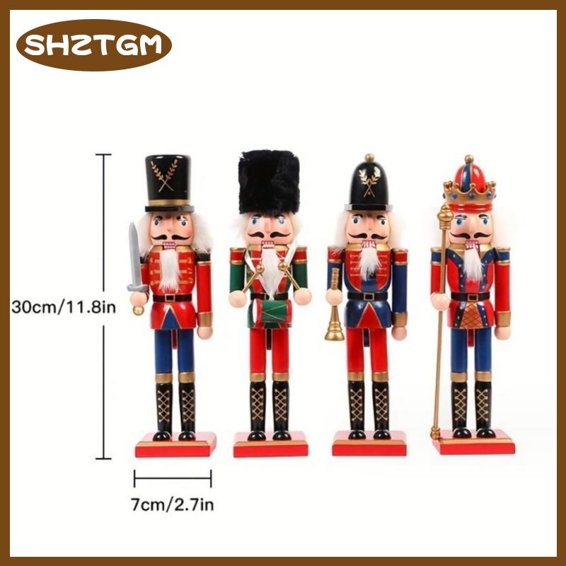 SHZTGM 1ชิ้น30ซมการ์ตูนทหารวอลนัทตกแต่งบ้านเครื่องประดับคริสต์มาสไม้นัทแครกเกอร์หุ่นเชิดเดสก์ท็อป ราคา 179 บาท*ส่งฟรี
