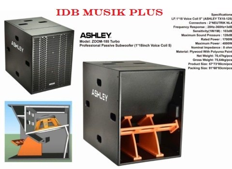 PROMO- SUBWOOFER PASIF 18" ASHLEY ZOOM185 ZOOM 185 TURBO Giá 11,633,000 Đồng*Miễn phí vận chuyển
