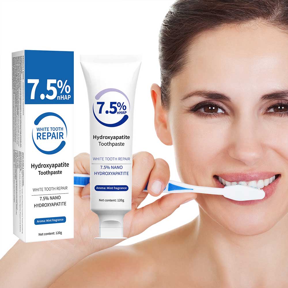 7.5%nHAP Hydroxyapatite Teeth Brightening Toothpaste for Enamel Protection,Gentle Mint, Fresh Breath 120g