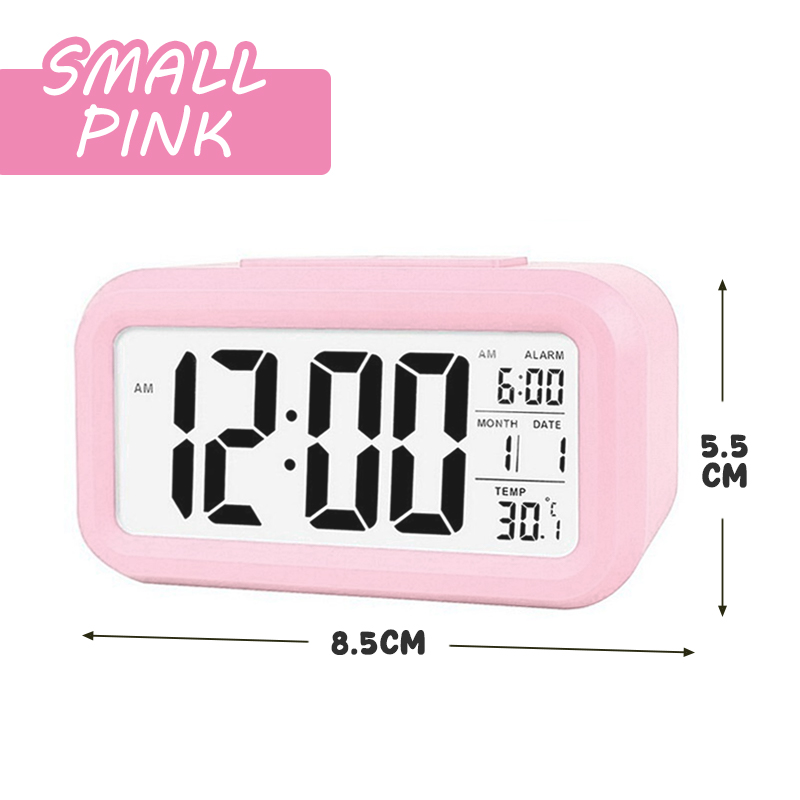🔥PROMO🔥 LED Digital Alarm Clock Large Size LCD Backlight Snooze Mute Calendar Desktop Electronic Table Desktop