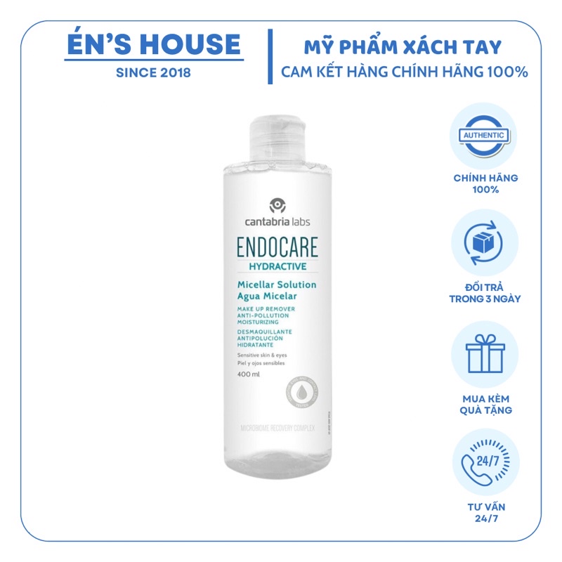 Nước Tẩy Trang Endocare Hydractive Micellar Solution Agua Micelar 400ml