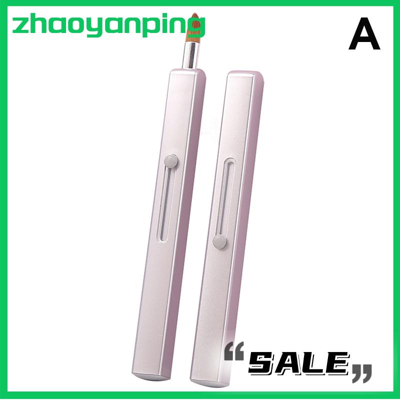 zhaoyanping Xách Tay Mềm Có Thể Thu Vào Lip Bàn Chải Đôi Đầu Trang Điểm Bàn Chải Với Bìa Son Môi Bàn Chải Che Khuyết Điểm Bàn Chải Vẻ Đẹp Bàn Chải Công Cụ - 9