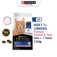 PRO PLAN Adult7+ LONGEVIS Salmon Tuna Makanan Kucing Kering 1.5kg