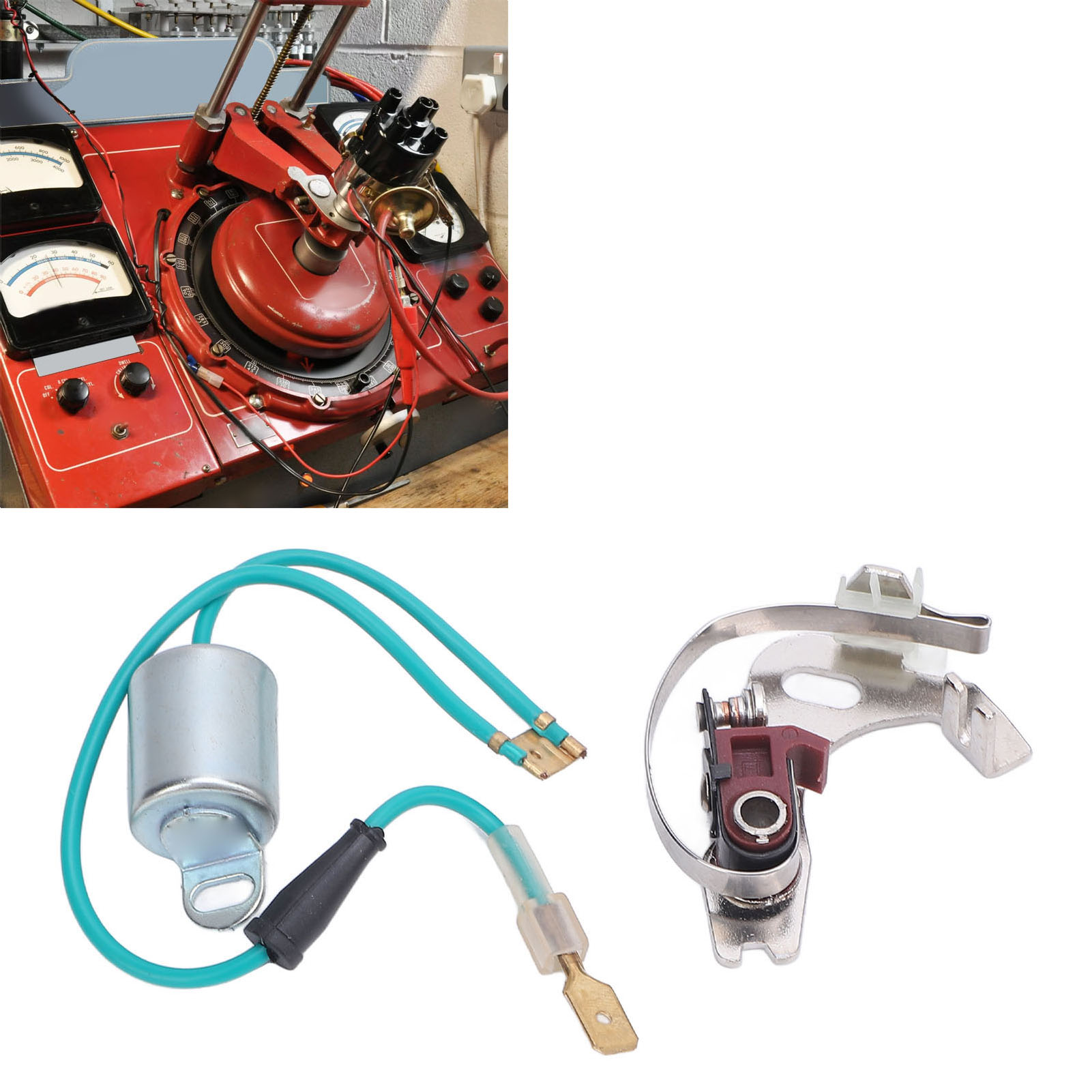 Bộ điểm phân phối đánh lửa có tuổi thọ cao Bộ điểm phân phối và bộ ngưng tụ Chắc chắn cho xe