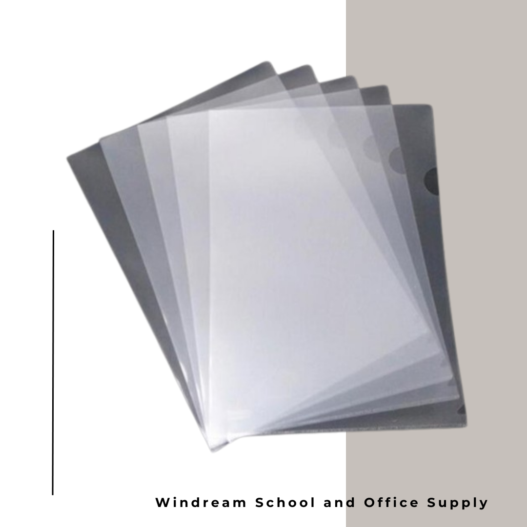 L Type folder clear transparent a4 and long 12pcs