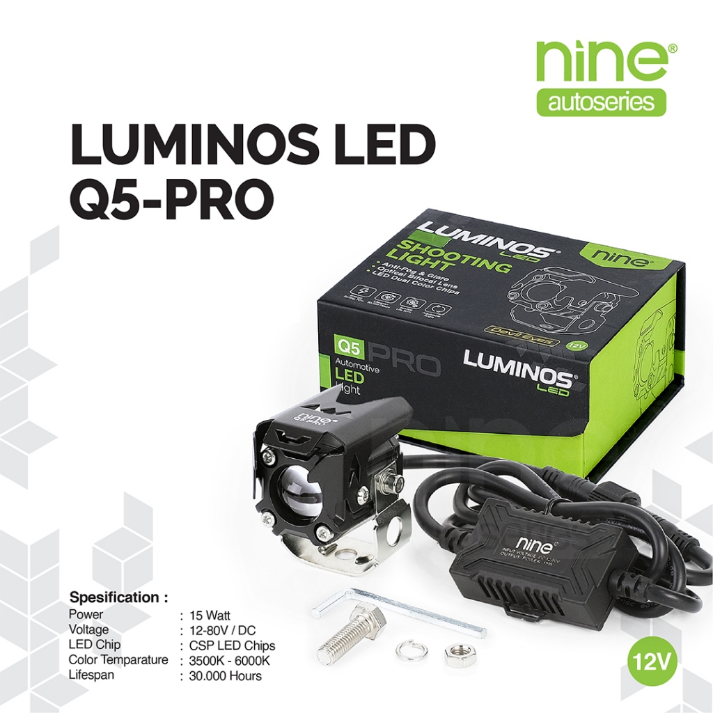 LUXIMOS Super Bright Mini Laser Shooting Light Q5 Pro - Nine Autoseries Harga 164,900 rupiah*Gratis Ongkir