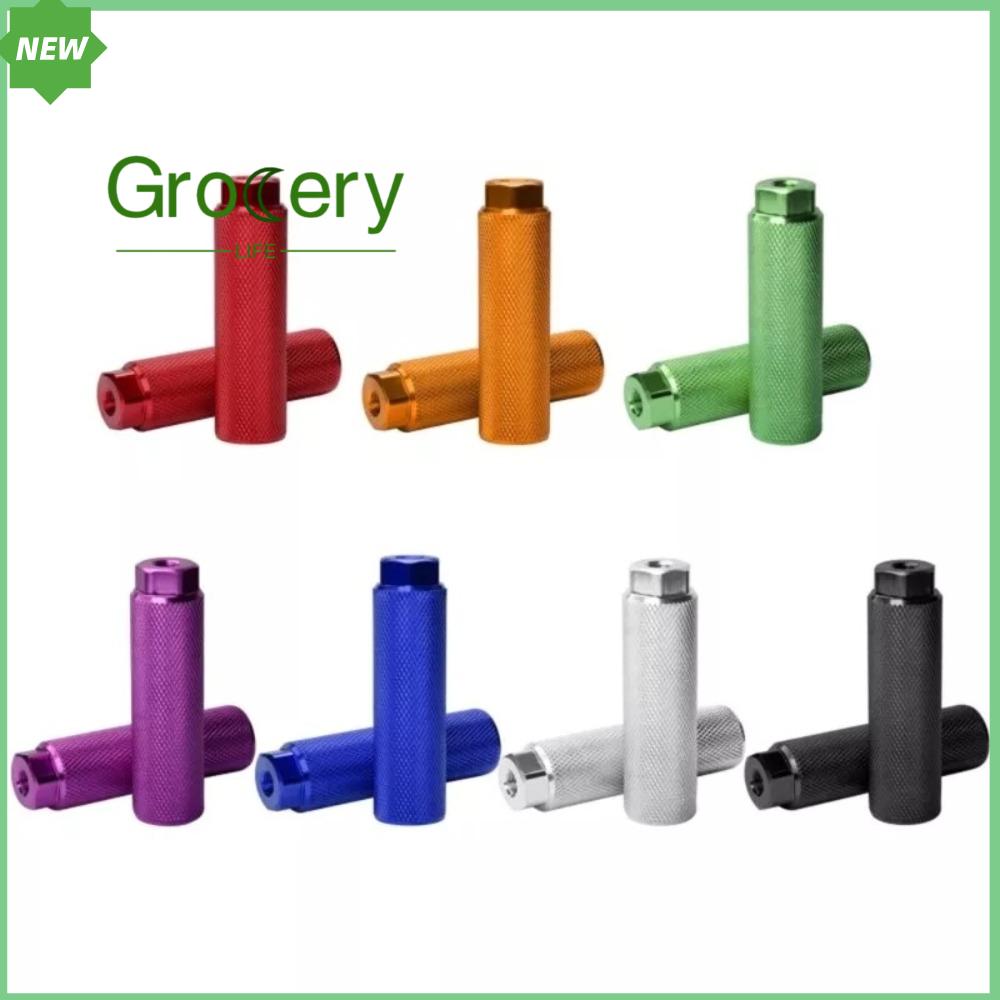 GROCERY LIFE 2Pcs Hợp  nhôm Chốt xe đạp Trọng lượng nhẹ Chống trượt Phụ Kiện Xe Đạp Bền Phụ tùng xe đạp Gác chân xe đạp Vừa 3/8 inch