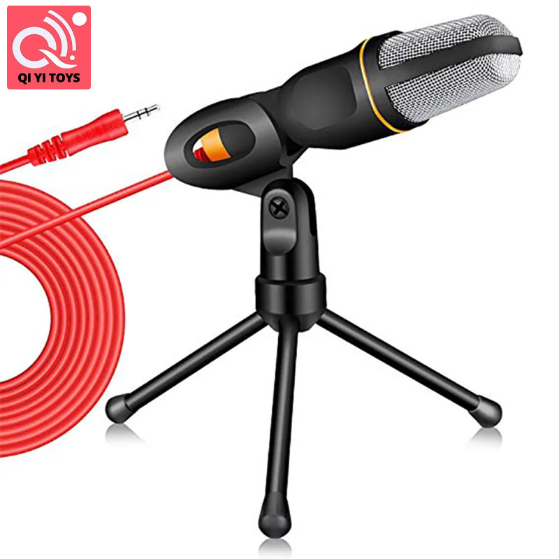 Computer Microphone Professional 3.5mm Jack Microphone With Stand For