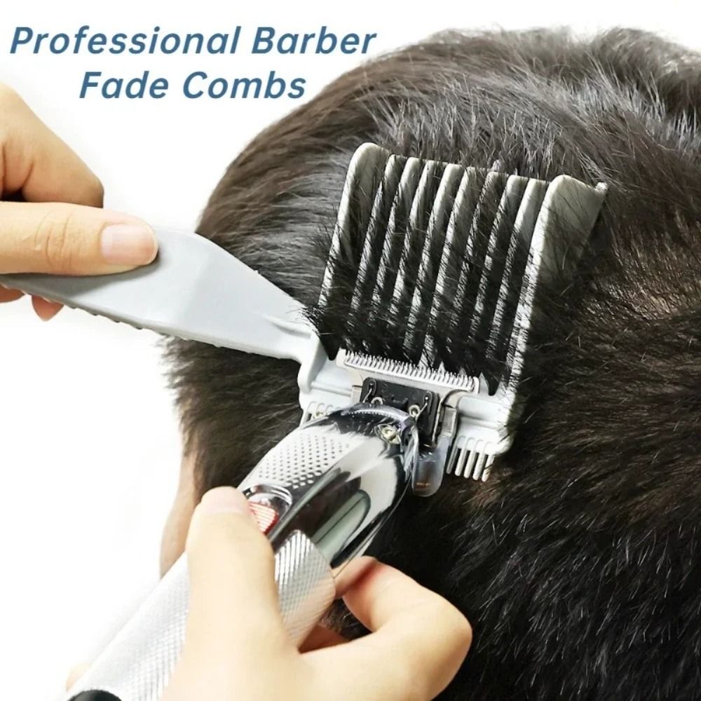 XFFRP37 Đầu Phẳng Lược phai màu Nhựa Xám Tông đơ cắt tóc Dụng cụ tạo kiểu Trộn Lược chải tóc Thợ Cắt Tóc