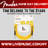 Fender Tom DeLonge To The Stars 18.6ft Instrument Cable Graffiti Yellow