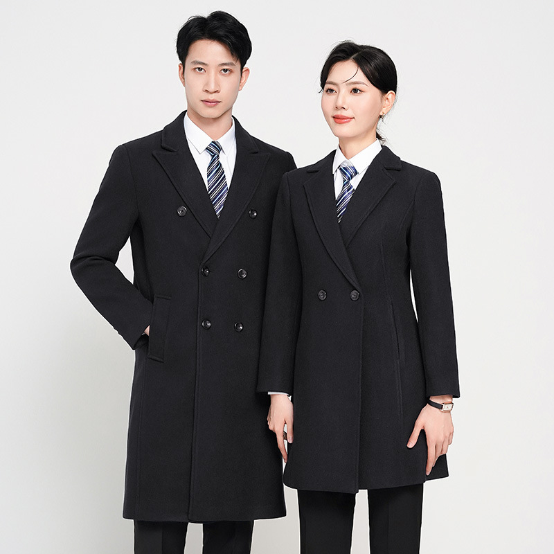 RYRYSTYLE New Women's Coat Korean Version Professional Mid Length Suit Collar Windbreaker Coat Workwear Business Double Breasted 7802 ราคา 2,056 บาท*ส่งฟรี