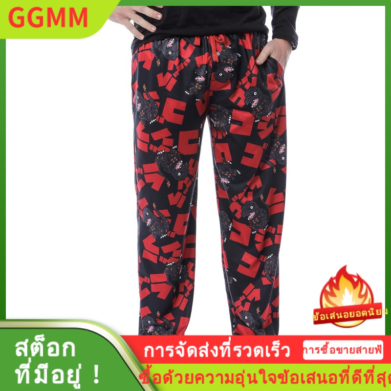 LZD Godzilla ตัวละครผู้ชายและสคริปต์ญี่ปุ่น Allover Pattern Lounge Sleep Pajama Pants ราคา  1,151 บาท*ส่งฟรี