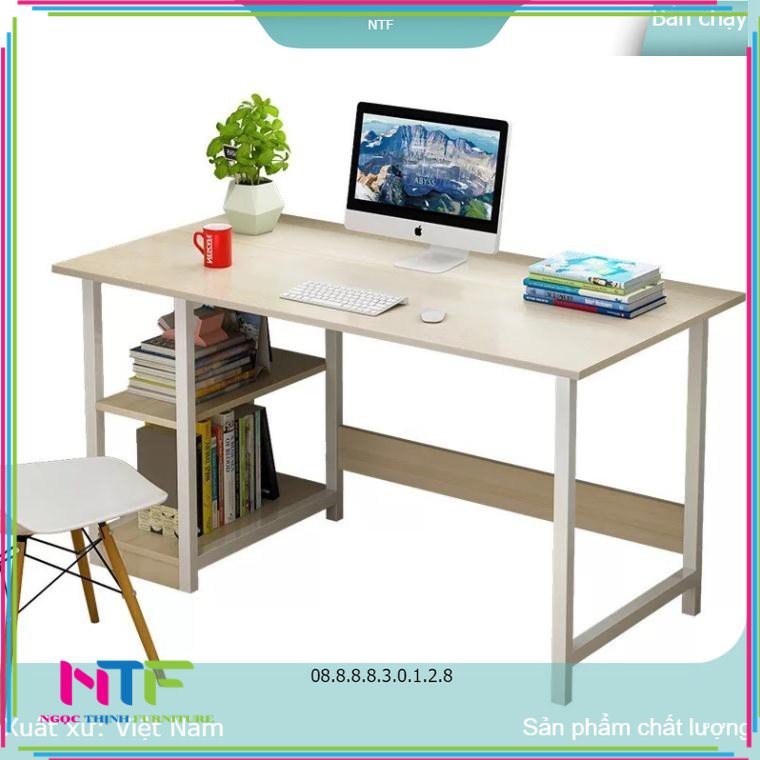 Ib trước khi đặt hàng bàn học và làm việc kèm giá sách 120x45x72cm-