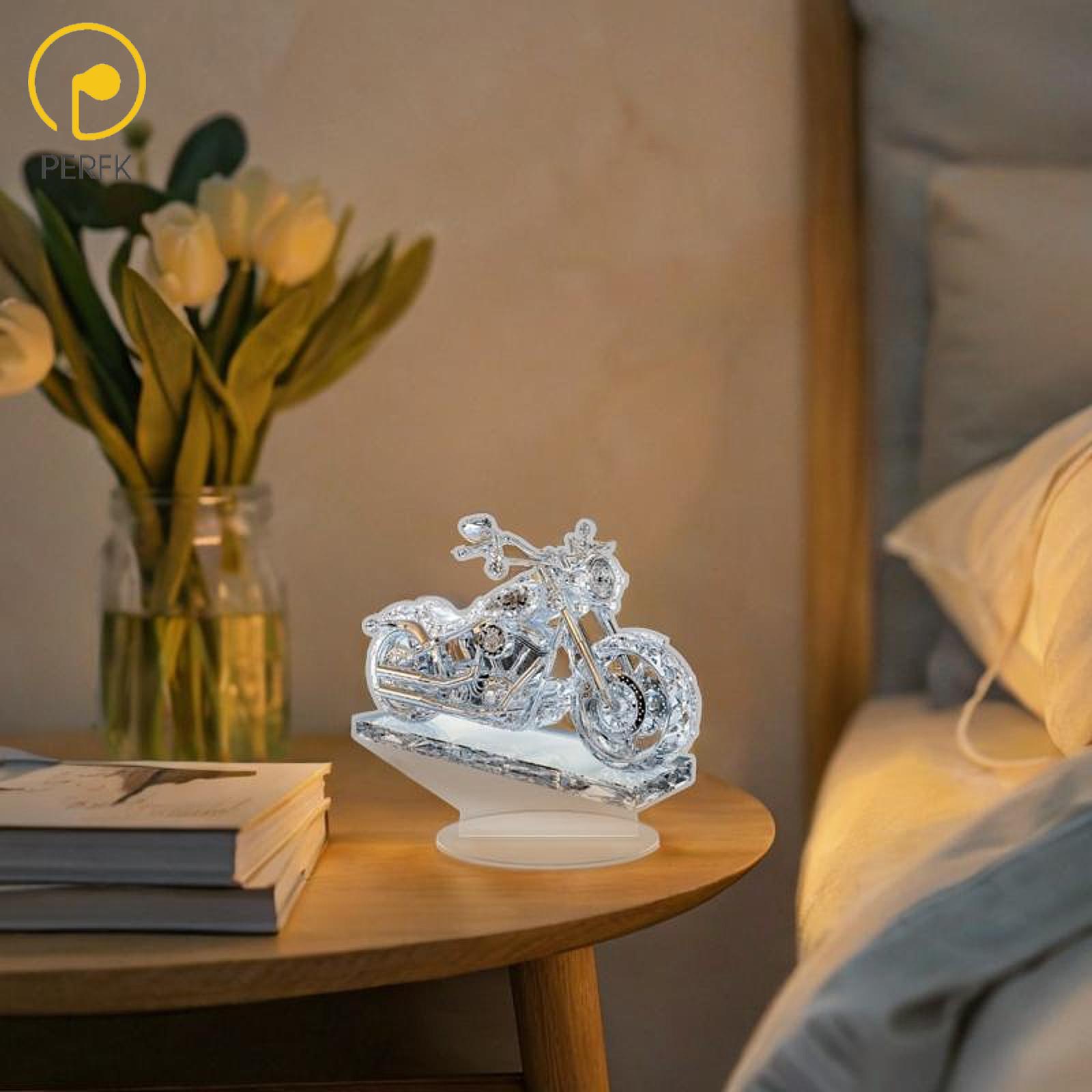 Perfk Desktop Motorcycle Statue Gifts Motorcycle Figurine for Cabinet Office Desk ราคา 138 บาท*ส่งฟรี